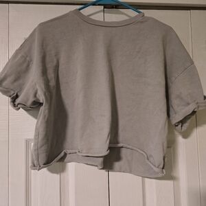 Forever 21 Light Gray Crop Top